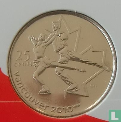 Canada 25 cents 2008 (colourless) "Vancouver 2010 Winter Olympics - Figure skating" - Image 2