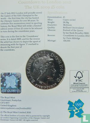 Verenigd Koninkrijk 5 pounds 2009 (folder) "Countdown to London 2012" - Afbeelding 2
