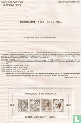 Programme Philatelique 1985-1986 - Afbeelding 1
