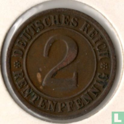 Duitse Rijk 2 rentenpfennig 1924 (F) - Afbeelding 2
