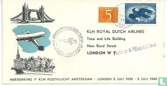 Herdenking eerste postvlucht Amsterdam - Londen - Afbeelding 1