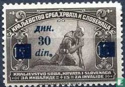Briefmarken von 1921 mit Aufdruck 