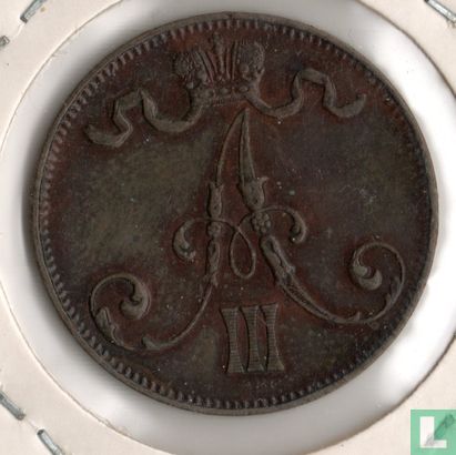 Finlande 5 penniä 1889 - Image 2