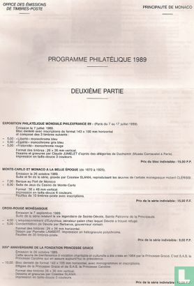 programme philatelique 1989 - Afbeelding 1