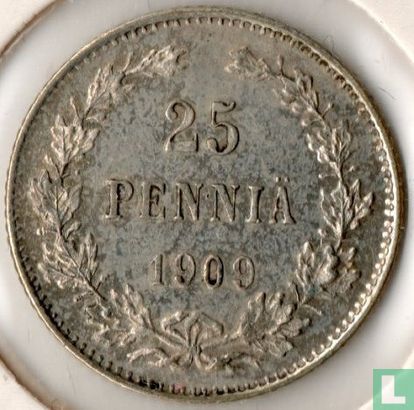 Finlande 25 penniä 1909 - Image 1