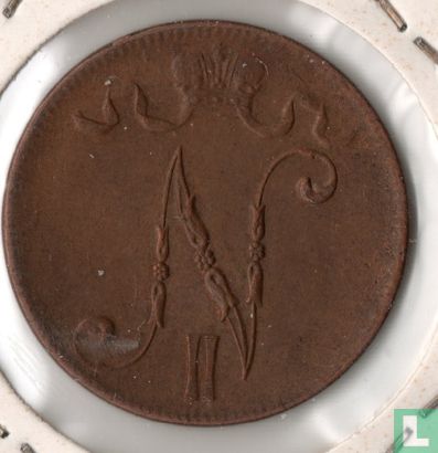 Finlande 5 penniä 1917 - Image 2