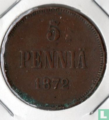 Finlande 5 penniä 1872 - Image 1