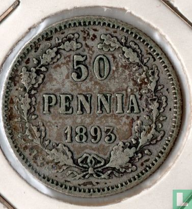 Finnland 50 Penniä 1893 (Linien weit voneinander) - Bild 1