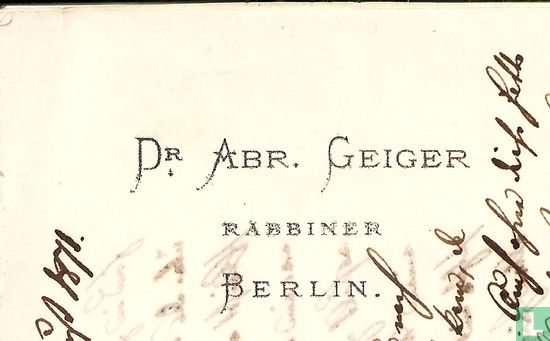 Dr. Abraham Geiger - Handgeschreven brief [11] - Afbeelding 2