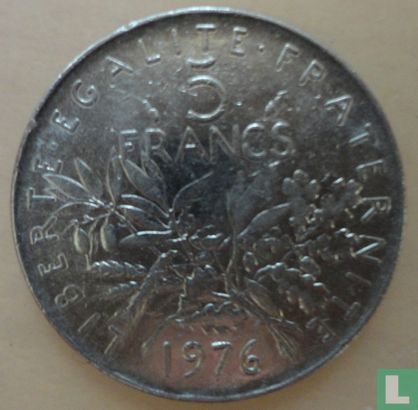 France 5 francs 1976 - Image 1
