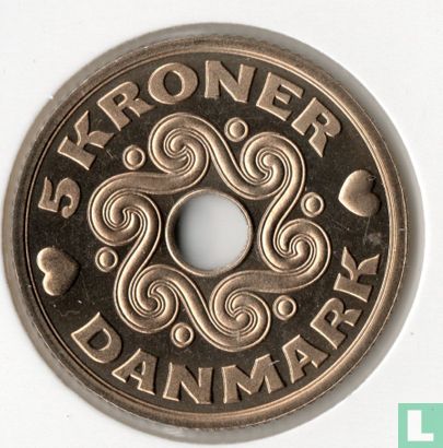 Denemarken 5 kroner 1992 - Afbeelding 2