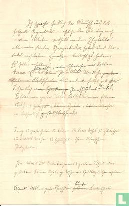 Brief met nalatenschap bij brieven Geiger, Abraham - Image 1
