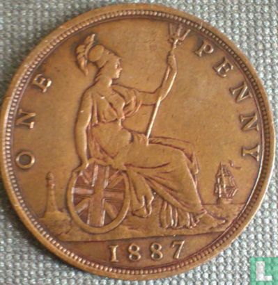 Verenigd Koninkrijk 1 penny 1887 - Afbeelding 1