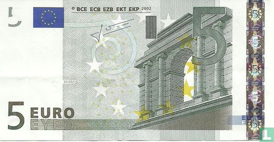 Eurozone 5 Euro L-E-T - Afbeelding 1