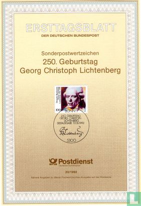 250th anniversary Georg Christoph Lichtenberg