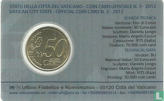 Vaticaan 50 cent 2012 (coincard n°3) - Afbeelding 2