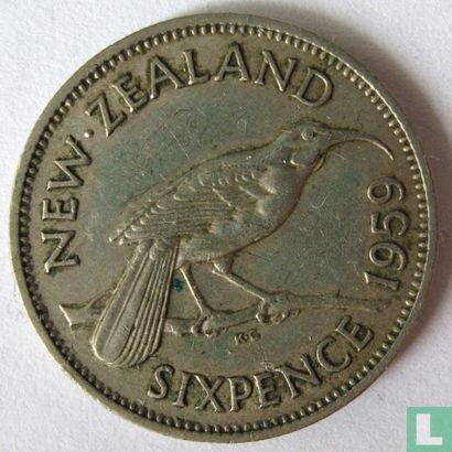 Nieuw-Zeeland 6 pence 1959 - Afbeelding 1
