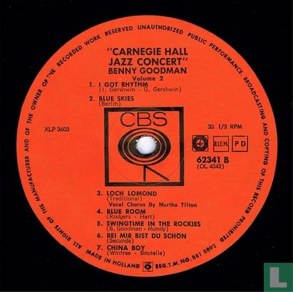 Benny Goodman, Live at the Carnegie Hall - Image 2