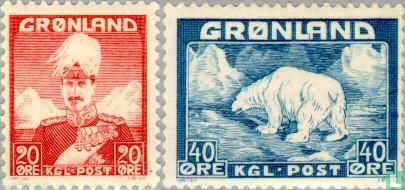 King Christian X and polar bear
