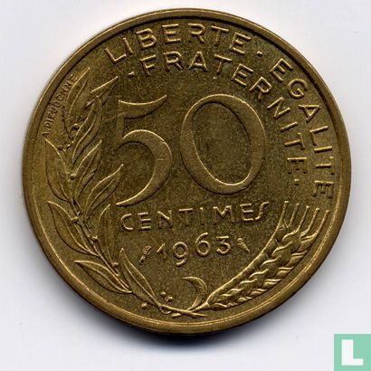 Frankreich 50 Centime 1963 (Typ 2) - Bild 1