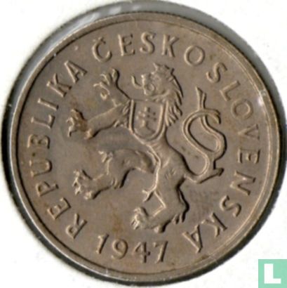 Tsjecho-Slowakije 2 koruny 1947 - Afbeelding 1