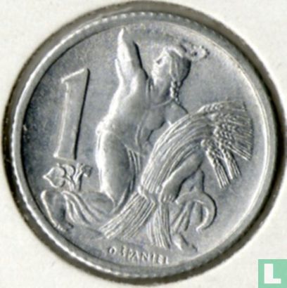 Tchécoslovaquie 1 koruna 1953 - Image 2