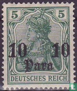 Germania with overprint