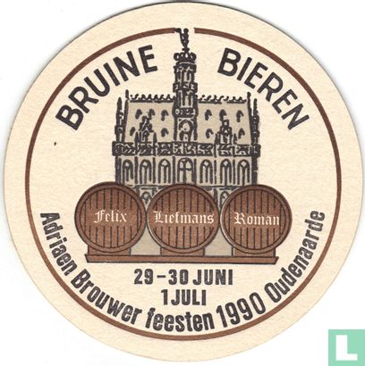 Bruine bieren Adriaen Brouwer feesten 1990 Oudenaarde 