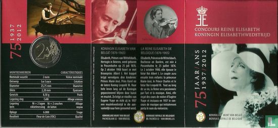 Belgique 2 euros 2012 (folder) "75th anniversary of Queen Elisabeth Music Competition" - Image 3