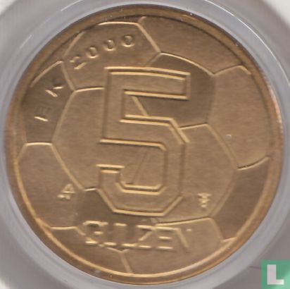 Netherlands 5 gulden 2000 (PROOF - large mark) "European Football Championship" - Image 1