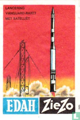 Lancering Vanguard raket met satelliet
