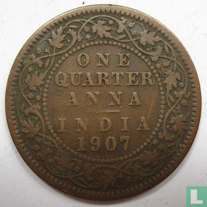British India ¼ anna 1907 - Image 1