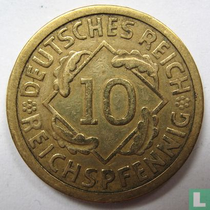Empire allemand 10 reichspfennig 1924 (A - Image 2