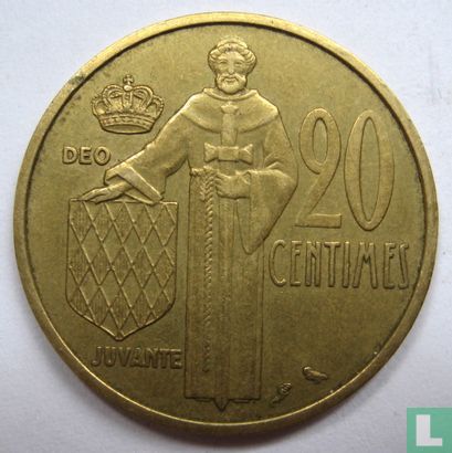 Monaco 20 centimes 1962 - Image 2