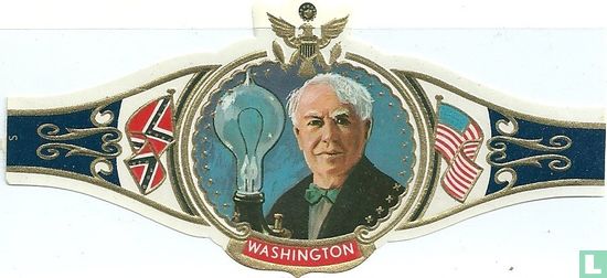 Edison met zyn eerste electrishe lamp - Afbeelding 1