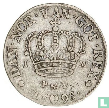 Denmark 1 marck 1693 (with value) - Image 1