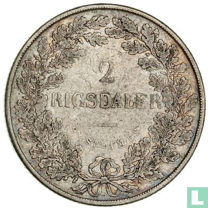 Denemarken 2 rigsdaler 1854 (Altona) - Afbeelding 2