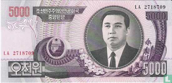 Noord Korea 5.000 Won   - Afbeelding 1