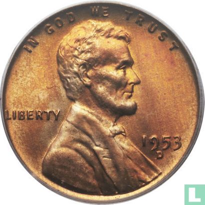 États-Unis 1 cent 1953 (D) - Image 1