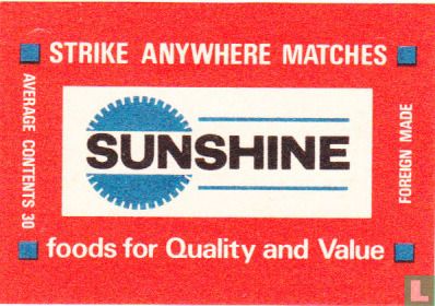 Sunshine strike anywhere matches