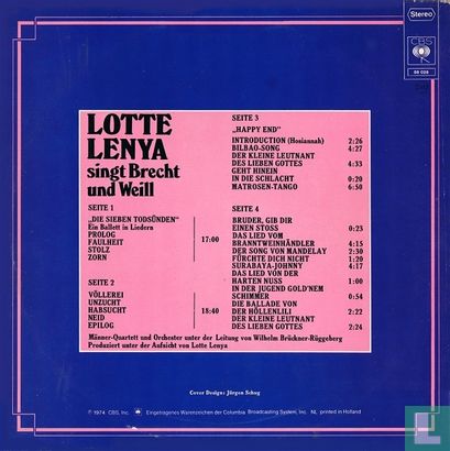 Lotte Lenya singt Brecht und Weil - Afbeelding 2
