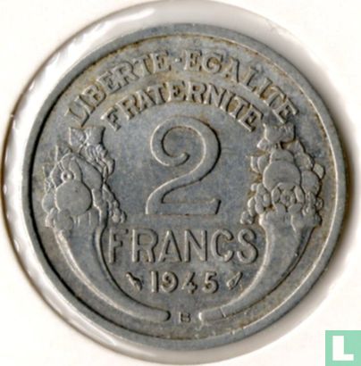 France 2 francs 1945 (B) - Image 1