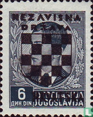 Jugoslawische Briefmarken, mit Schildaufdruck