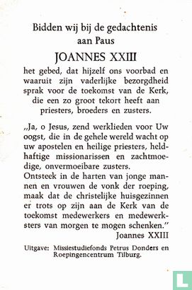 Gedachtenis Paus Joannes XXIII - Afbeelding 2