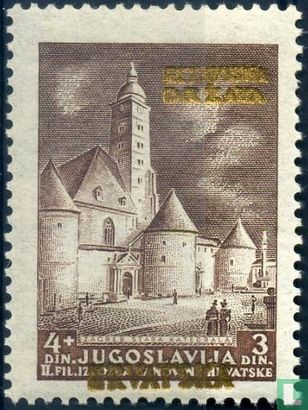 Joegoslavische postzegels met opdruk