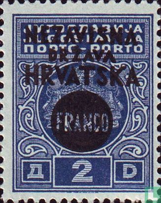 Portzegel, met opdruk FRANCO