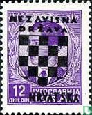 Jugoslawischen Briefmarken mit Schildaufdruck
