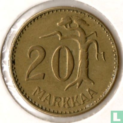 Finlande 20 markkaa 1957 - Image 2