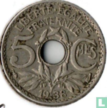 France 5 centimes 1938 (type 1) - Image 1