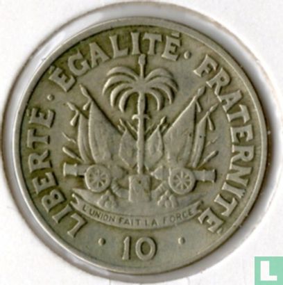 Haiti 10 centimes 1958 - Image 2